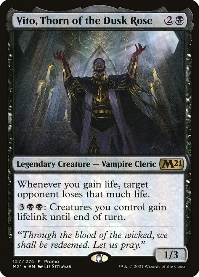Card image of Vito, Thorn of the Dusk Rose