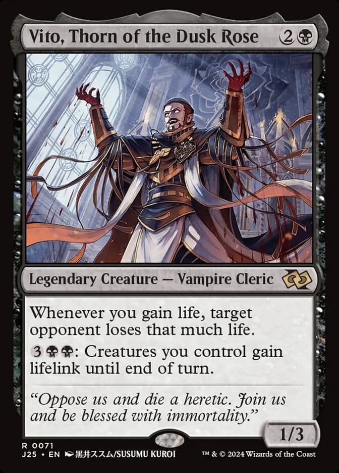 Card image of Vito, Thorn of the Dusk Rose