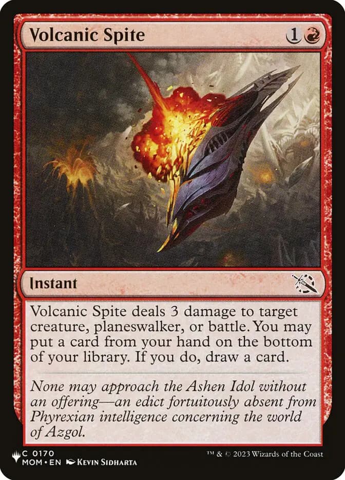 Card image of Volcanic Spite