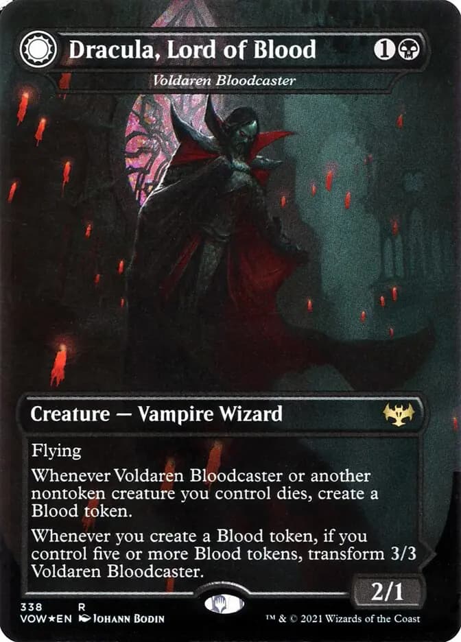 Card image of Voldaren Bloodcaster / Bloodbat Summoner