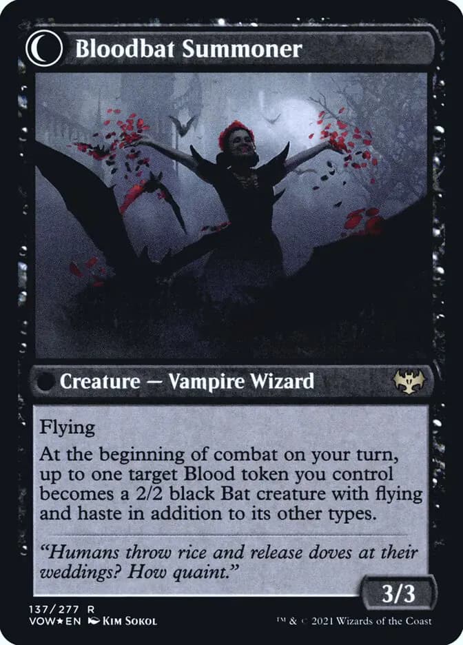 Card image of Voldaren Bloodcaster / Bloodbat Summoner