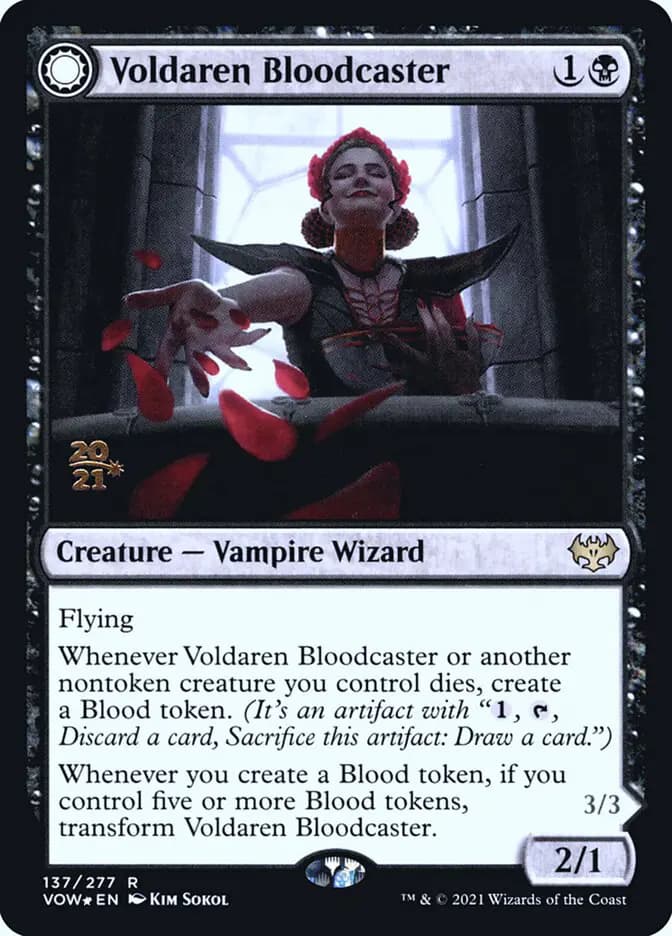 Card image of Voldaren Bloodcaster / Bloodbat Summoner