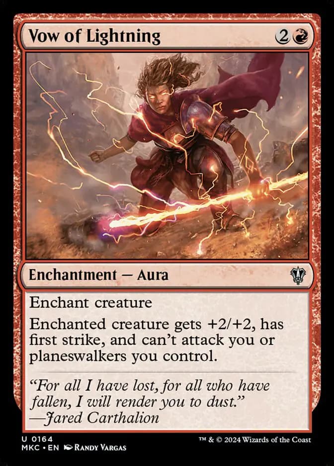 Card image of Vow of Lightning