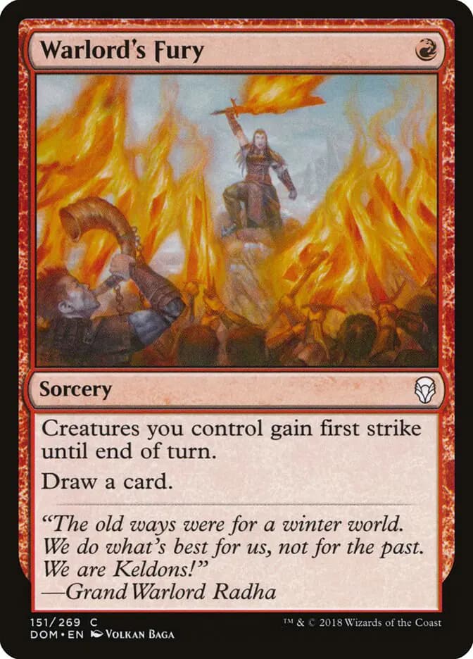 Card image of Warlord's Fury
