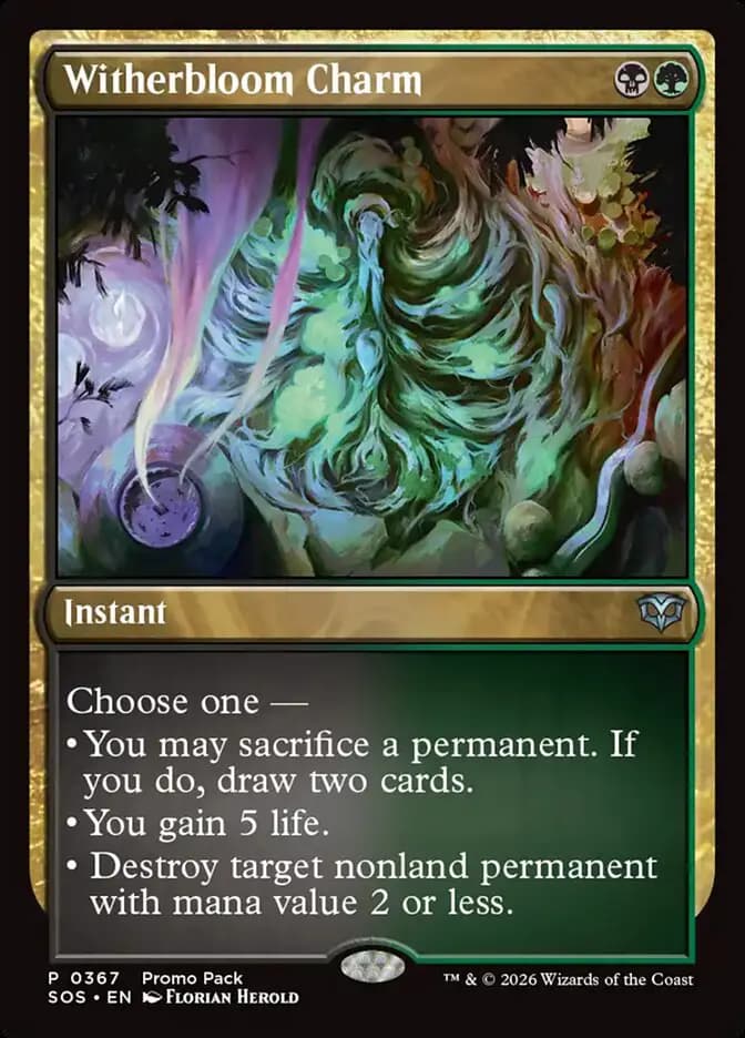 Card image of Witherbloom Charm