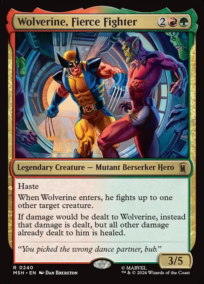 Card image of Wolverine, Fierce Fighter
