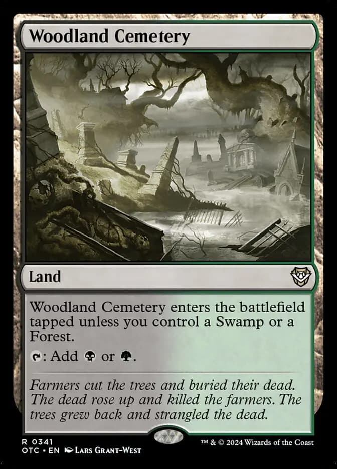 Card image of Woodland Cemetery