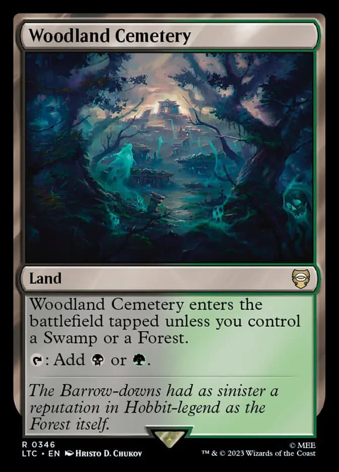 Card image of Woodland Cemetery
