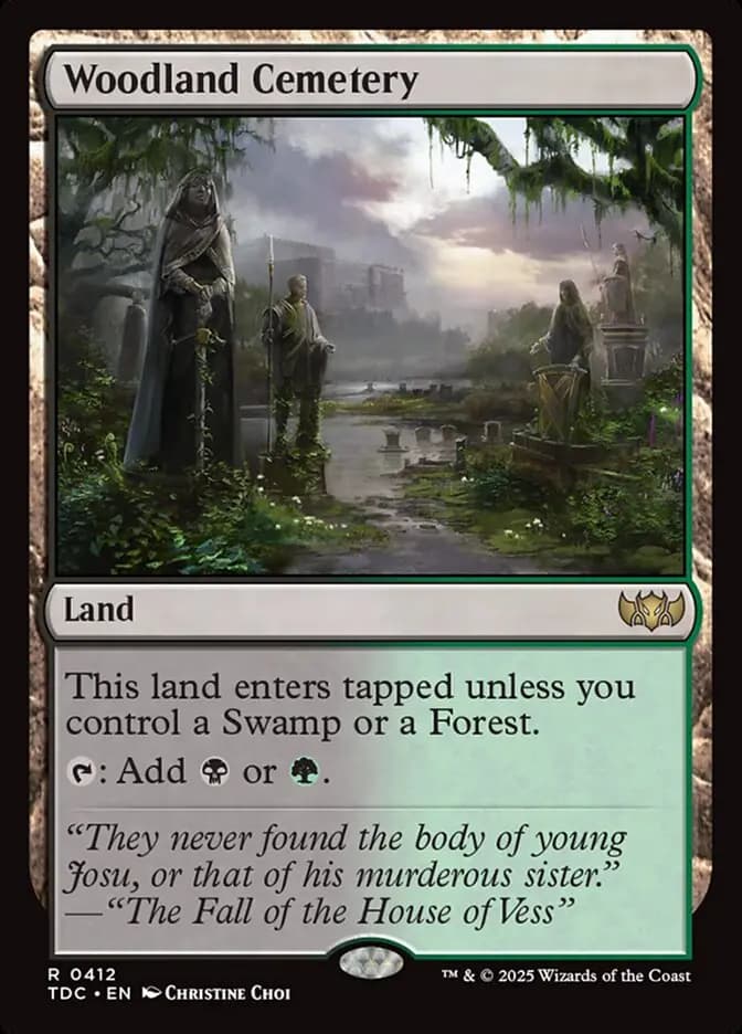 Card image of Woodland Cemetery