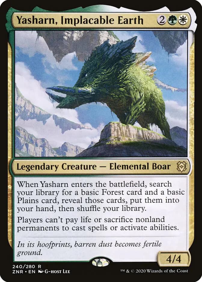 Card image of Yasharn, Implacable Earth