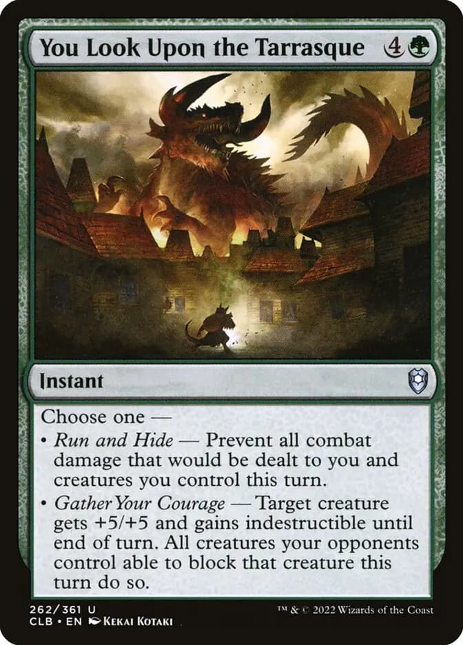 Card image of You Look Upon the Tarrasque