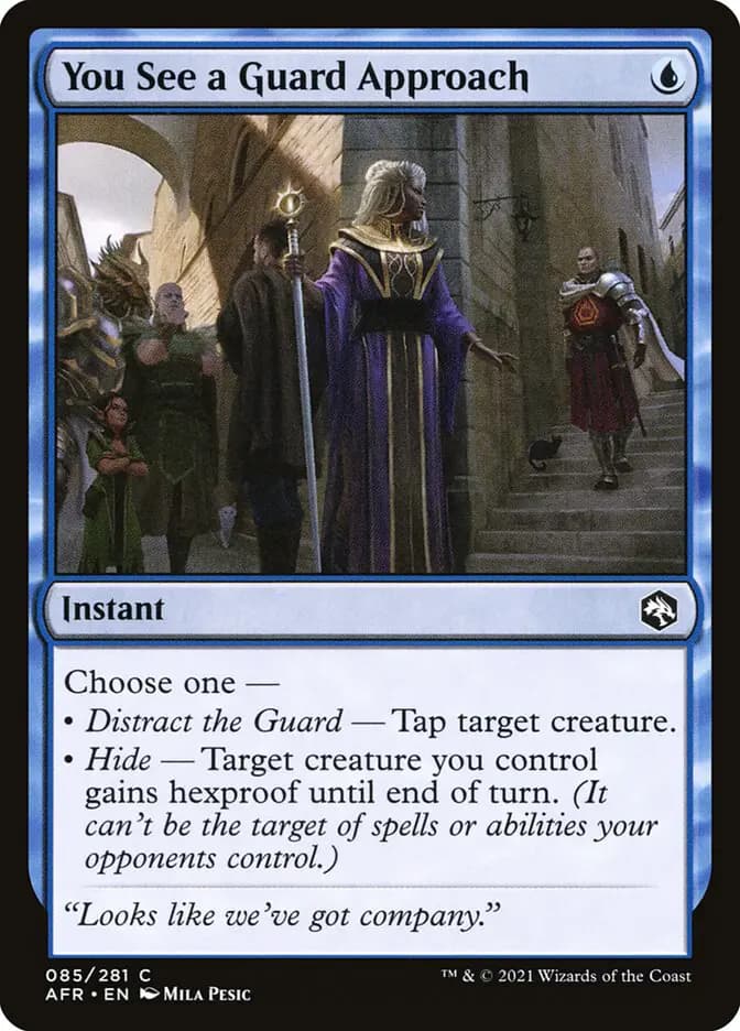 Card image of You See a Guard Approach