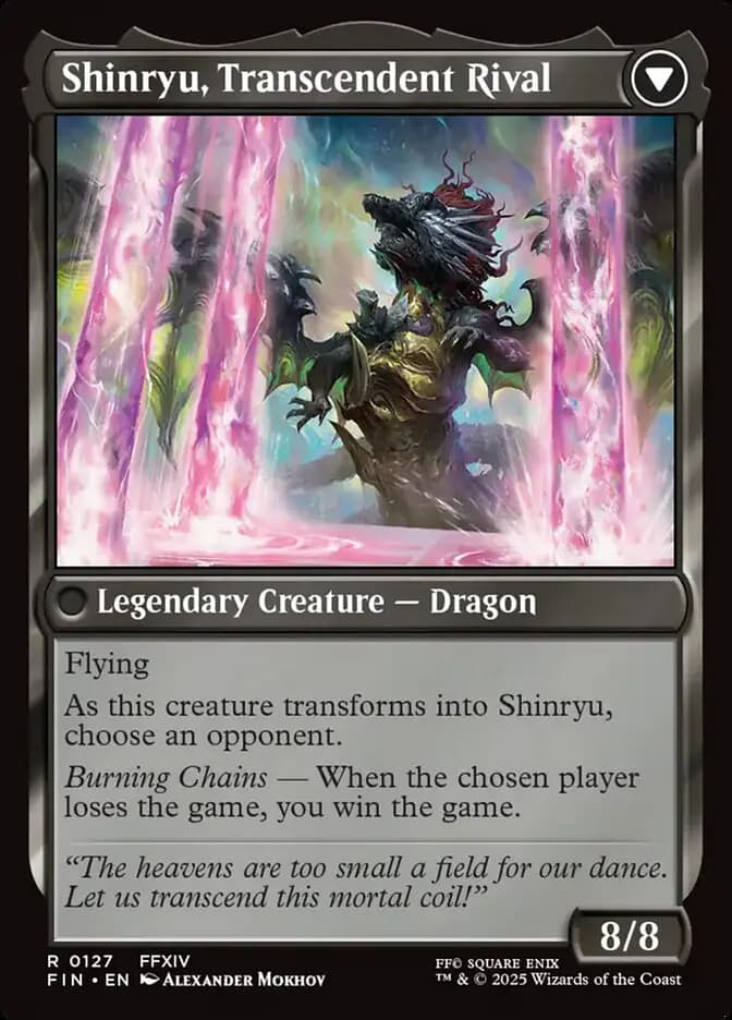Card image of Zenos yae Galvus / Shinryu, Transcendent Rival