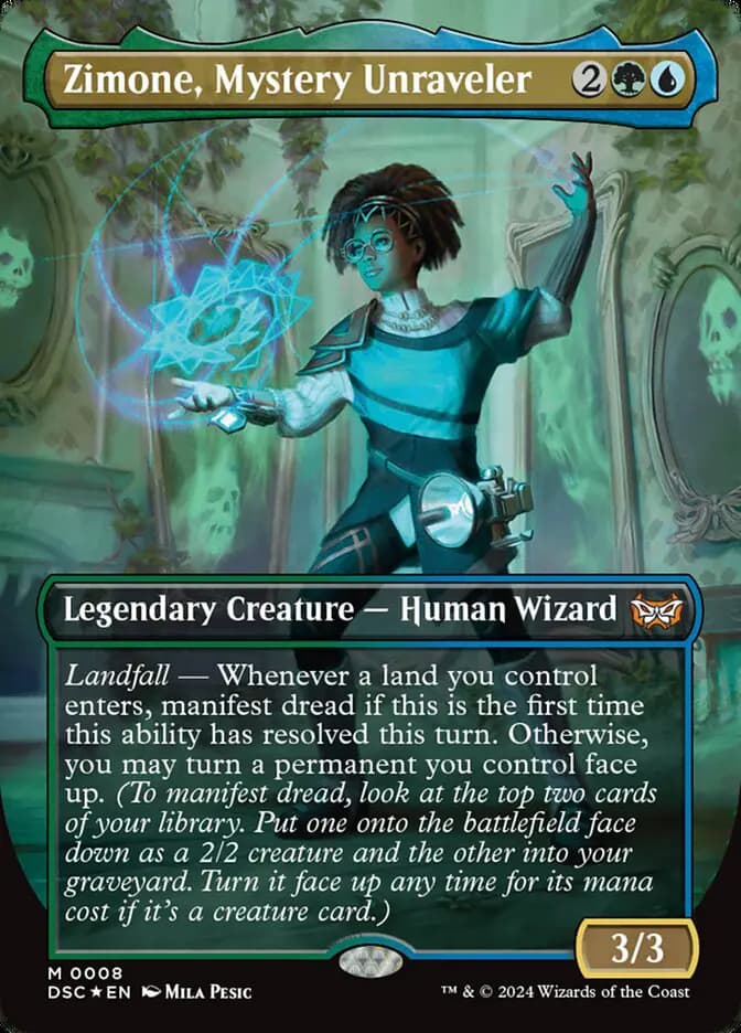 Card image of Zimone, Mystery Unraveler
