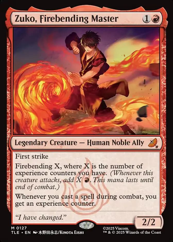Card image of Zuko, Firebending Master